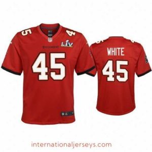 Exceptional Devin White Buccaneers Red Super Bowl Lv Game Jersey