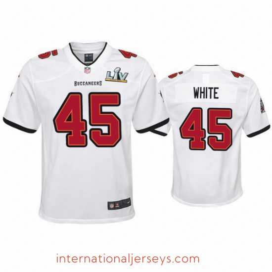 Exceptional Devin White Buccaneers White Super Bowl Lv Game Jersey