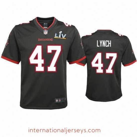 Exquisite John Lynch Buccaneers Pewter Super Bowl Lv Game Jersey