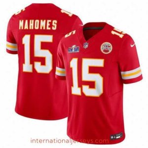 High quality Kansas City Chiefs 15 Patrick Mahomes Red 2023 F.U.S.E  Vapor Untouchable Limited Stitched 2024 Super Bowl LVIII Jersey