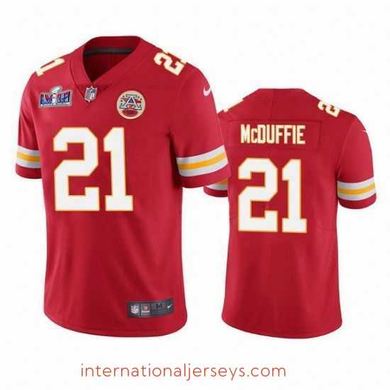 Superb Kansas City Chiefs 21 Trent McDuffie Red Vapor Untouchable Limited Stitched Football 2024 Super Bowl LVIII Jersey