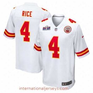 Deluxe Kansas City Chiefs 4 Rashee Rice White 2023 F.U.S.E  Vapor Untouchable Limited Stitched 2024 Super Bowl LVIII Jersey
