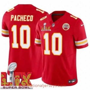 Exceptional Kansas City Chiefs Isiah Pacheco #10 Red 2024 2025 Super Bowl LIX F.U.S.E Stitched Jersey