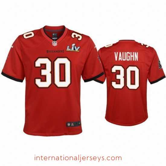 Exceptional Ke'Shawn Vaughn Buccaneers Red Super Bowl Lv Game Jersey