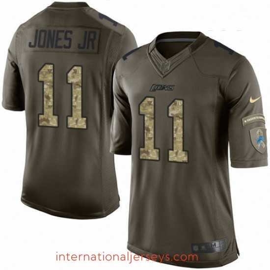 Top notch Nike Detroit Lions 11 Marvin Jones Jr Elite Green Salute to Service NFL Jersey