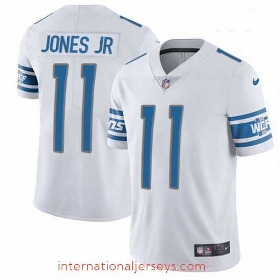Premium Nike Detroit Lions 11 Marvin Jones Jr Limited White Vapor Untouchable NFL Jersey