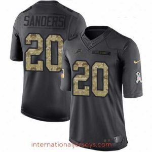 Top notch Nike Detroit Lions 20 Barry Sanders Limited Black 2016 Salute to Service NFL Jersey
