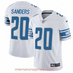 Deluxe Nike Detroit Lions 20 Barry Sanders Limited White Vapor Untouchable NFL Jersey