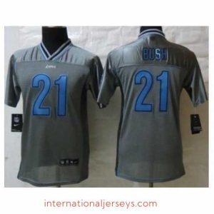 Top notch Nike Detroit Lions 21 Reggie Bush Grey Vapor Elite NFL Jerseys