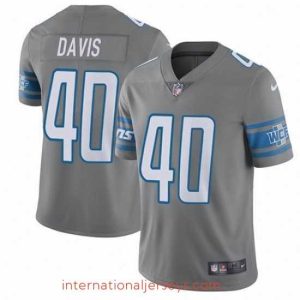 Outstanding Nike Detroit Lions 40 Jarrad Davis Limited Steel Rush Vapor Untouchable NFL Jersey