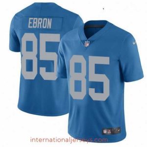 Superior Nike Detroit Lions 85 Eric Ebron Elite Blue Alternate NFL Jersey