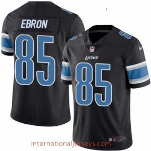 Deluxe Nike Detroit Lions 85 Eric Ebron Limited Black Rush Vapor Untouchable NFL Jersey