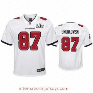 Deluxe Rob Gronkowski Buccaneers White Super Bowl Lv Game Jersey
