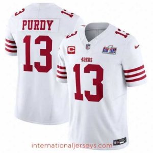 Superb San Francisco 49ers 13 Brock Purdy White 2023 F.U.S.E  With  Vapor Untouchable Limited Stitched Football 2024 Super Bowl LVIII Jersey