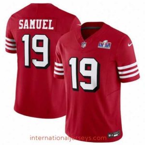 Outstanding San Francisco 49ers 19 Deebo Samuel New Red 2023 F.U.S.E  Vapor Untouchable Limited Stitched Football 2024 Super Bowl LVIII Jersey