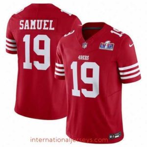 Premium San Francisco 49ers 19 Deebo Samuel Red 2023 F.U.S.E  Vapor Untouchable Limited Stitched Football 2024 Super Bowl LVIII Jersey