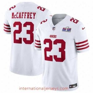 Top notch San Francisco 49ers 23 Christian McCaffrey White 2023 F.U.S.E  Vapor Untouchable Limited Stitched Football 2024 Super Bowl LVIII Jersey