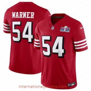 Finest San Francisco 49ers 54 Fred Warner New Red 2023 F.U.S.E  Vapor Untouchable Limited Stitched Football 2024 Super Bowl LVIII Jersey