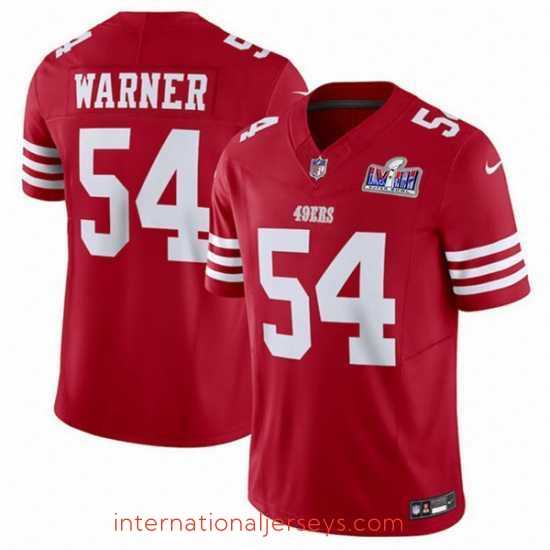 Exceptional San Francisco 49ers 54 Fred Warner Red 2023 F.U.S.E Vapor Untouchable Limited Stitched Football 2024 Super Bowl LVIII Jersey
