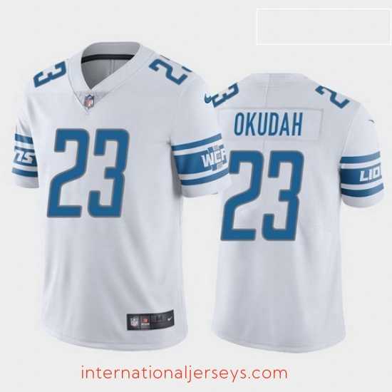 Superb jeff okudah detroit lions white vapor limited jersey