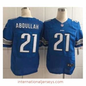 Premium nike nfl jerseys detroit lions 21 abdullah blue[Elite][abdullah]