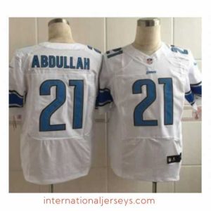 Superb nike nfl jerseys detroit lions 21 abdullah white[Elite][abdullah]