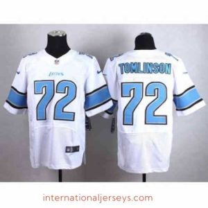 Superb nike nfl jerseys detroit lions 72 tomlinson white[Elite]
