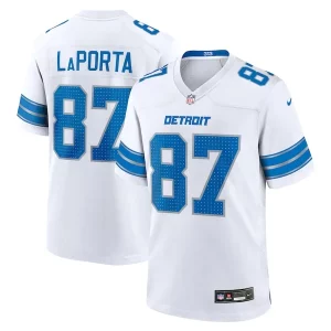 Exceptional Sam LaPorta Detroit Lions Nike White Game Jersey