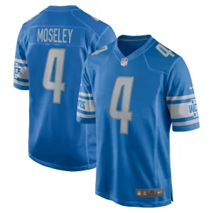 Luxurious Emmanuel Moseley Detroit Lions Nike Game Jersey