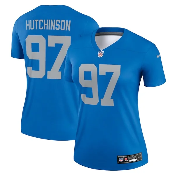 Finest Aidan Hutchinson Detroit Lions Nike Women's Alternate Legend Player Performance Top