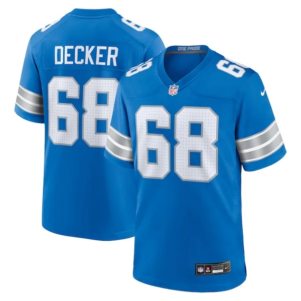 Top notch Taylor Decker Detroit Lions Nike Team Game Jersey