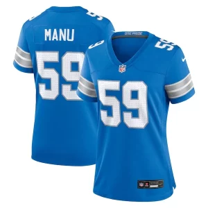 Gorgeous Giovanni Manu Detroit Lions Nike Women's Team Game Jersey