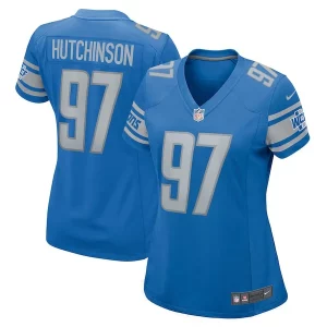 Marvelous Aidan Hutchinson Detroit Lions Nike Women's Game Jersey