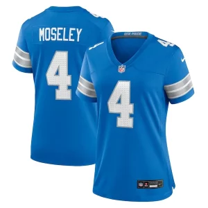 Finest Emmanuel Moseley Detroit Lions Nike Women's Team Game Jersey
