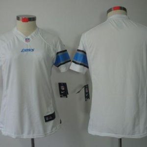 Outstanding Lions Blank White Women's Stitched NFL Limited Jersey
