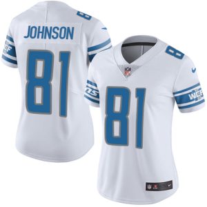 Superior Lions #81 Calvin Johnson White Women's Stitched NFL Vapor Untouchable Limited Jersey