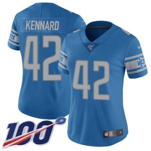 Exceptional Lions #42 Devon Kennard Light Blue Team Color Women's Stitched NFL 100th Season Vapor Untouchable Limited Jersey