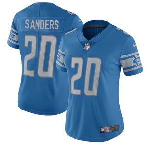 Finest Lions #20 Barry Sanders Light Blue Team Color Women's Stitched NFL Vapor Untouchable Limited Jersey