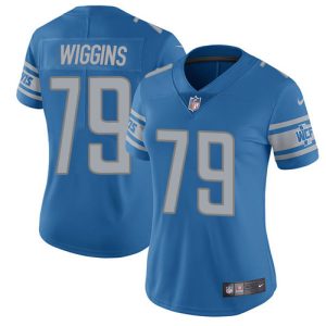 Marvelous Lions #79 Kenny Wiggins Blue Team Color Women's Stitched NFL Vapor Untouchable Limited Jersey