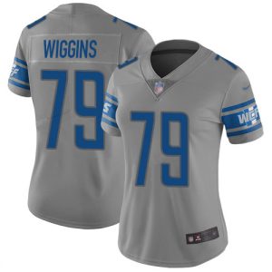 Superior Lions #79 Kenny Wiggins Gray Women's Stitched NFL Limited Inverted Legend Jersey