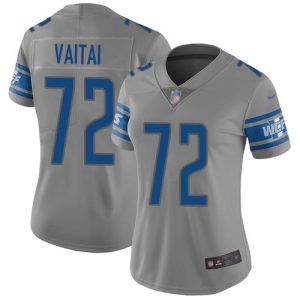 Superior Lions #72 Halapoulivaati Vaitai Gray Women's Stitched NFL Limited Inverted Legend Jersey