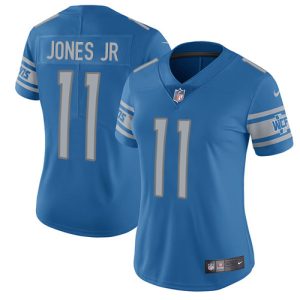 Finest Lions #11 Marvin Jones Jr Light Blue Team Color Women's Stitched NFL Vapor Untouchable Limited Jersey