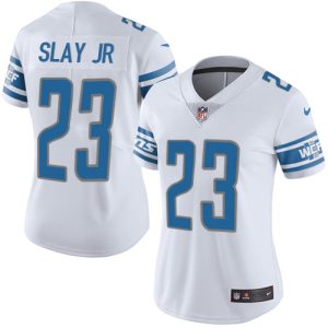 Premium Lions #23 Darius Slay Jr White Women's Stitched NFL Vapor Untouchable Limited Jersey