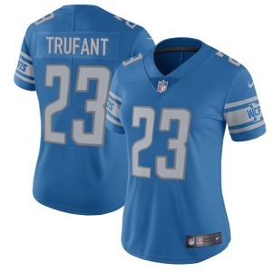 Outstanding Lions #23 Desmond Trufant Blue Team Color Women's Stitched NFL Vapor Untouchable Limited Jersey