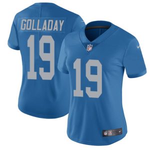 Outstanding Lions #19 Kenny Golladay Blue Throwback Women's Stitched NFL Vapor Untouchable Limited Jersey
