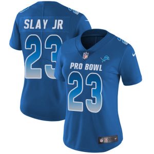 Premium Lions #23 Darius Slay Jr Royal Women's Stitched NFL Limited NFC 2018 Pro Bowl Jersey