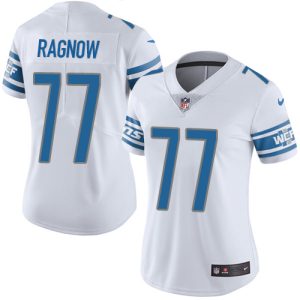 Exquisite Lions #77 Frank Ragnow White Women's Stitched NFL Vapor Untouchable Limited Jersey
