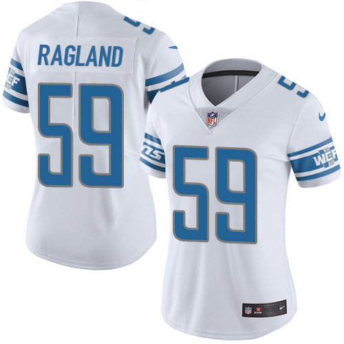 Exceptional Lions #59 Reggie Ragland White Women's Stitched NFL Vapor Untouchable Limited Jersey