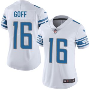 Outstanding Detroit Lions #16 Jared Goff White Women's Stitched NFL Vapor Untouchable Limited Jersey