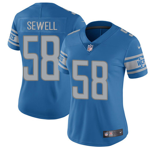 Superb Detroit Lions #58 Penei Sewell Blue Team Color Women's Stitched NFL Vapor Untouchable Limited Jersey